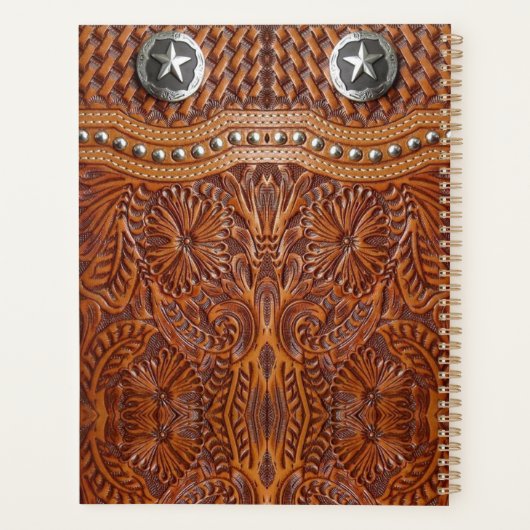 素朴テキサス州スターカウボーイウェスタンカントリーパターン プランナー手帳 (裏面)