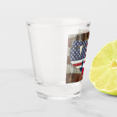 素朴テキサス州ローンスターテキサス州ロングホーン ショットグラス (左)