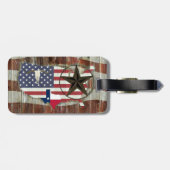 素朴テキサス州ローンスターテキサス州ロングホーン ラゲッジタグ (裏面横)