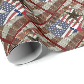 素朴テキサス州ローンスターテキサス州ロングホーン ラッピングペーパー (ロールコーナー)