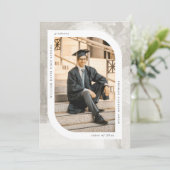 素朴テクスチモダンャフレームの目盛り 案内状 (スタンド正面)