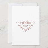 素朴テラコタビクトリアンボホモノグラム結婚ズ 招待状 (裏面)