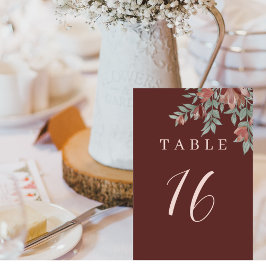 素朴テラコタフローラ結婚ズ テーブルナンバー