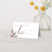 素朴テラコタフローラ結婚ズ プレイスカード (正面)