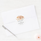 素朴テラコッタバラ結婚フローラ ラウンドシール (封筒)