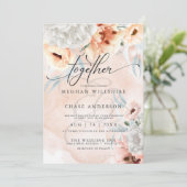 素朴テラコッタフローラウォーター結婚カラー 招待状 (スタンド正面)