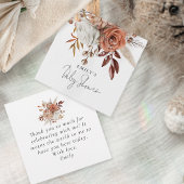 素朴テラコッタフローラ名ベビーシャワー感謝してい フェイバータグ