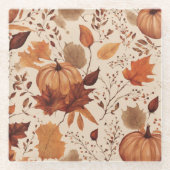 素朴テラコッタメ離れデールの秋結婚の ガラスコースター (正面)