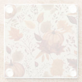 素朴テラコッタメ離れデールの秋結婚の ガラスコースター (裏面)