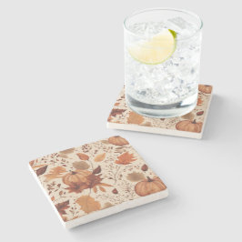 素朴テラコッタメ離れデールの秋結婚の ストーンコースター