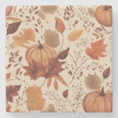 素朴テラコッタメ離れデールの秋結婚の ストーンコースター (正面)