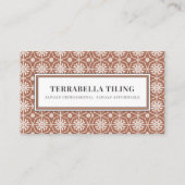素朴テラコッタ幾何タイルのタイリングB 名刺 (正面)