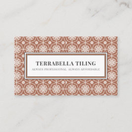 素朴テラコッタ幾何タイルのタイリングB 名刺