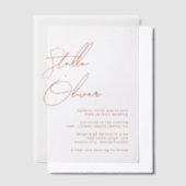 素朴テラコッタ書結婚道 ベラム紙招待状 (オフセット)