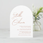 素朴テラコッタ書道詳細結婚ズ 招待状 (スタンド正面)