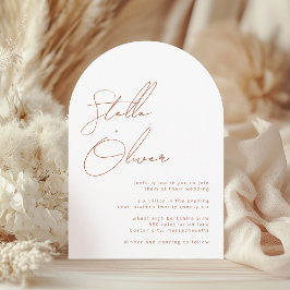 素朴テラコッタ書道詳細結婚ズ 招待状