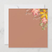 素朴テラコッタ秋紅葉写真結婚の セーブザデート (裏面)