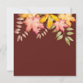 素朴テラコッタ秋紅葉結婚ズ サンキューカード (裏面)