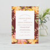 素朴テラコッタ秋紅葉結婚ズ 招待状 (スタンド正面)