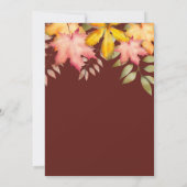 素朴テラコッタ秋紅葉結婚ズ 招待状 (裏面)
