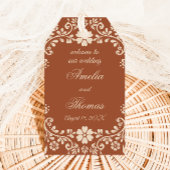 素朴テラコッタ結婚の花 ギフトタグ