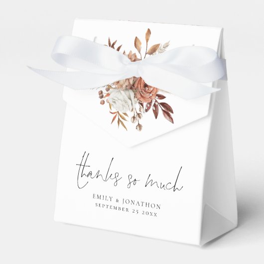 素朴テラコッタ花模様サンキュー結婚ズ フェイバーボックス (正面サイド)