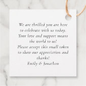 素朴テラコッタ花模様ラヴ感謝してい結婚ズ フェイバータグ (裏面)