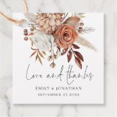 素朴テラコッタ花模様ラヴ感謝してい結婚ズ フェイバータグ (正面)