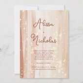 素朴テラコッタ金ゴールド水彩写真結婚の 招待状 (正面)