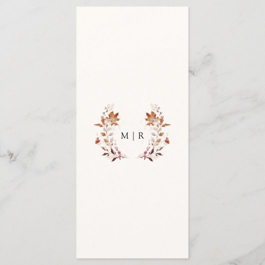 素朴テラコッタ離れ秋の結婚式メニュー メニュー (裏面)