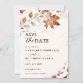 素朴テラ離れコタ結婚式の日付を保存 招待状 (正面)