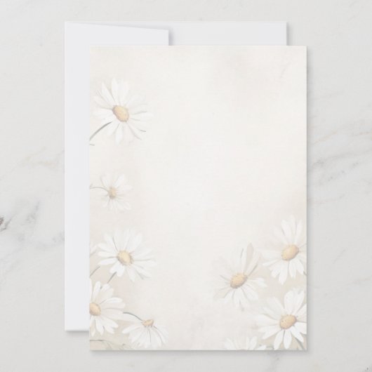 素朴デイジーの結婚分野 招待状 (裏面)
