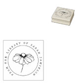 素朴デイジーの花 ラバースタンプ (押印)