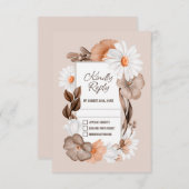 素朴デイジーウェディングRSVP 出欠カード (正面/裏面)