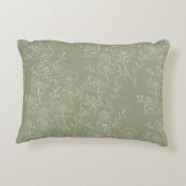 素朴デイジーオンSage Green, Botanical Luxury アクセントクッション (裏面)