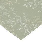 素朴デイジーオンSage Green, Botanical Luxury ショートテーブルランナー (コーナー)