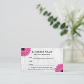 素朴デイジーフローラサロンスパアポイントメント 予約カード (スタンド正面)