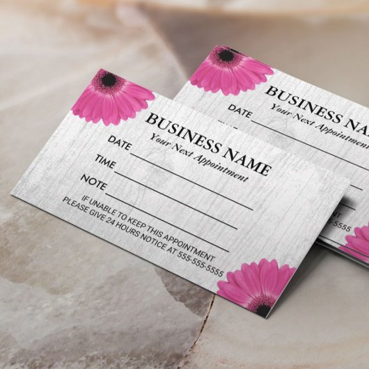 素朴デイジーフローラサロンスパアポイントメント 予約カード