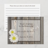 素朴デイジーブライダルシャワーアドバイスカード アドバイスカード (正面/裏面)