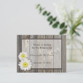 素朴デイジーブライダルシャワーアドバイスカード アドバイスカード (スタンド正面)