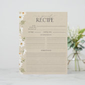 素朴デイジーブライダルシャワーレシピバインダーページ (スタンド正面)