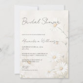 素朴デイジーブライダルシャワー 招待状 (正面)