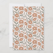 素朴デイジーベビーの開花シャワー男女兼用 招待状 (裏面)