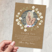 素朴デイジー写真悔やみや弔慰葬儀記念館 サンキューカード