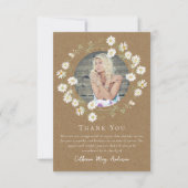 素朴デイジー写真悔やみや弔慰葬儀記念館 サンキューカード (正面)