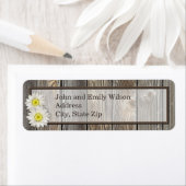 素朴デイジー差出人住所ラベル ラベル (インサイチュ)