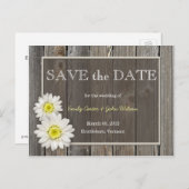 素朴デイジー日付はがきを保存 案内ポストカード (正面/裏面)