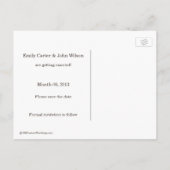 素朴デイジー日付はがきを保存 案内ポストカード (裏面)