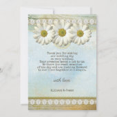 素朴デイジー結婚の写真サンキューカード サンキューカード (裏面)