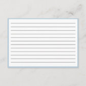 素朴デイジー&ブルーフローラブライダルシャワーレシピ エンクロージャーカード (裏面)